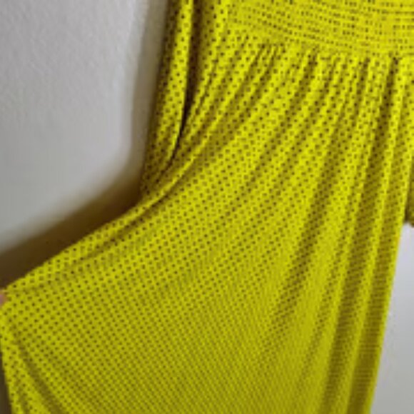 Zara Yellow Polka Dot Midi Dress - Picture 2 of 7